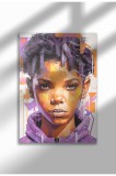 mxm_graffiti_11|Street Art Poster, Vibrant Graffiti Portrait, Frameless Modern Canvas, Urban Vibe 2025 | A4 (21 x 29.7 cm) - mxm_graffiti_11