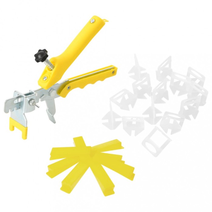 Sistem de nivelare a plăcilor, 500 pene, 2500 cleme, 1,5 mm