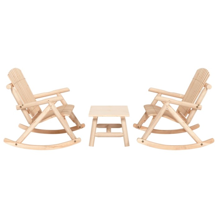 Gossi set mobilier de gradina, 3 piese, lemn masiv de molid