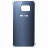 Husa de protectie Glossy Cover Samsung pentru Galaxy S6 Edge Plus, Blue Black, Negru, Silicon, Carcasa