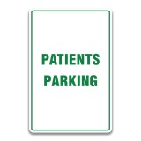 PATIENTS PARKING SIGN