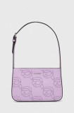 Karl Lagerfeld poseta de piele culoarea violet