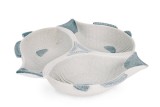 Cumpara ieftin Bol decorativ portelan alb albastru Pesti 27x25,5x4h