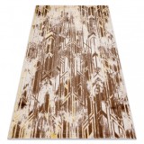Covor MEFE modern B402 Vintage - structural două niveluri de l&acirc;nă bej &icirc;nchis, 180x270 cm