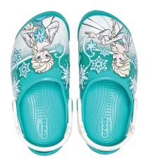 Saboti Crocs Crocs Fun Lab Frozen Lights Clog Kids Albastru - Tropical Teal