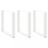 VidaXL Picioare de masă &icirc;n formă de U, 3 buc., alb, 80x(72-73) cm, oțel