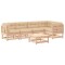 Set mobilier relaxare de gradina &amp; perne 6 piese lemn masiv pin