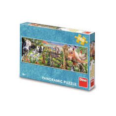 Puzzle panoramic Animale ferma, 150 piese – DINO TOYS