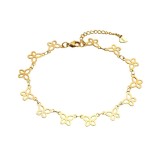 Cumpara ieftin Bratara de glezna placata cu aur Butterfly