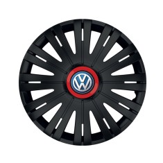 Set 4 capace roti Negre Cu Inel Rosu Active R15 pentru gama auto Volkswagen