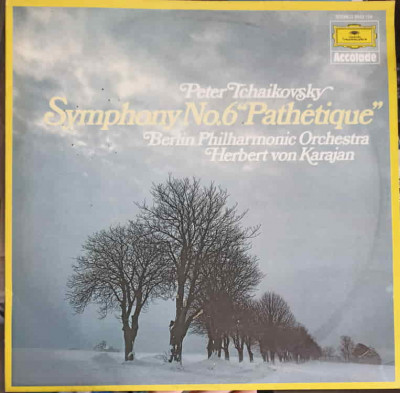 Disc vinil, LP. Symphony No. 6 Path&amp;eacute;tique-Peter Tchaikovsky, Berlin Philharmonic Orchestra, Herbert von Karajan foto