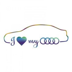 Sticker Audi I Love My