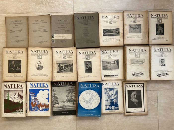 Colectie mare Revista Natura 118 numere 1916-1943