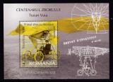 ✅RO 2006 LP 1713 &quot; Centenarul zborului Traian Vuia &quot; , colita 371,MNH