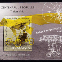 RO 2006 LP 1713 " Centenarul zborului Traian Vuia " , colita 371,MNH
