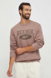Cumpara ieftin Reebok Classic bluza barbati, culoarea maro, cu imprimeu