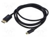 Cablu Goobay DisplayPort la USB C 1m negru PVC, dublu ecranat, 4K HDR UHD