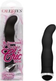 Vibrator CalExotics Classic Chic Curve 8 Moduri Negru Impermeabil 10.75cm x 3.25cm Material ABS/PU Baterii AAA
