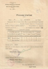 Rom&amp;acirc;nia, Ocolul Minier Brăila, Proces-verbal de &amp;icirc;ncărcare pe ceam, 1942 foto