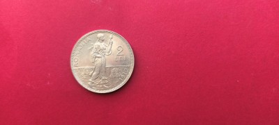 Moneda argint 2 lei 1912 foto