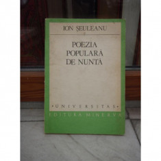 POEZIE POPULARA DE NUNTA , ION SEULEANU foto