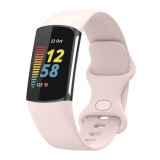 Cumpara ieftin Bratara siliconica Edman pentru Fitbit Charge 5, marimea L, Lunar White