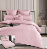 Cumpara ieftin Lenjerie Pat Finet Cu Carouri Casemiro Fl014, Bumbac, 4 Piese, Cu Elastic, Roz