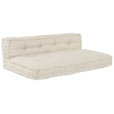 Perna pentru sofa din paleți 2 pcs Crem țesătură
