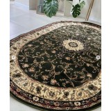 Covor Oval Model Lotos 523-310, Marime 60 x 110 cm, Verde, Inaltime Fir 8 mm, Antialergic, Polipropilena, Living, Dormitor, Sufragerie, Birou