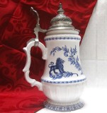 HALBA PORTELAN KUHR BAVARIA CU HOLOGRAMA LITOFANIE CU LUDWIG AL II-LEA AL BAVARIEI 24.5 CM
