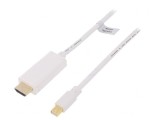 Cablu DisplayPort 1.2 la HDMI 3m Alb
