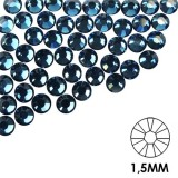 Pietre decorative pentru unghii - 1,5 mm - albastru, 50 buc, INGINAILS
