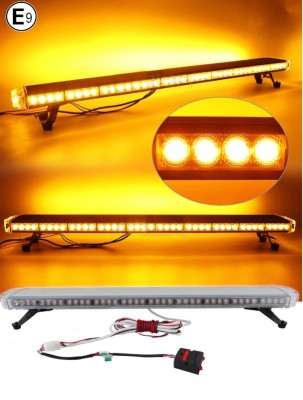 Rampa luminoasa girofar 12-24V cu lumina galben portocaliu 1200x215x130mm foto