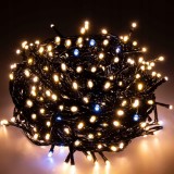Instalatie lumini pentru bradul de Craciun, 18,5 metri, 300 LED-uri cu flash, galben Household NewTrend