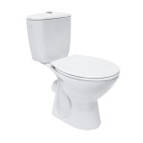Vas wc cu rezervor + mecanism + capac, set Kadda Keops K08 - 028, alb, evacuare orizontala, montaj pe pardoseala