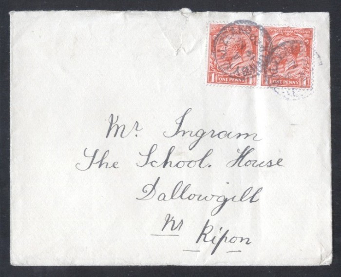 Great Britain 1920 Postal History Rare King George Cover D.430