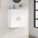 Dulap perete alb 60x30x60 cm, lemn prelucrat. Raft suspendat, economie spatiu, depozitare carti, dvd-uri. Montaj facil, rezistent