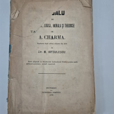 Carte veche 1870 A Charma Manualu de Psychologie,logica,morala si theodicee