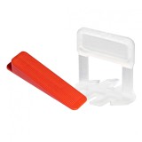 Set de nivelare si aliniere a placilor ceramice, distantiere 500 buc x 2 mm, pene 100 buc, Beorol