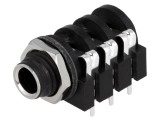 Soclu Jack 6.3mm Stereo Mamă cu &Icirc;ntrerupător Dublu