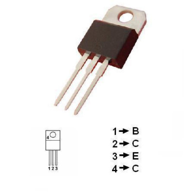 Tranzistor npn comut7a60w cu dioda de protect foto