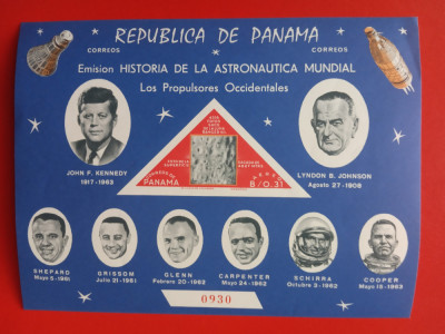 PANAMA, SPACE - COLIȚĂ MNH IMPERF. foto