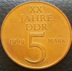 Moneda aniversara 5 MARCI / MARK - RD GERMANA (DDR), anul 1969 * cod 2759 A