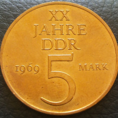 Moneda aniversara 5 MARCI / MARK - RD GERMANA (DDR), anul 1969 * cod 2759 A