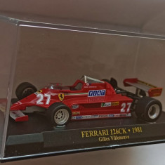 Macheta Ferrari 126 CK Formula 1 1981 (Gilles Villeneuve) - Altaya 1/43 F1