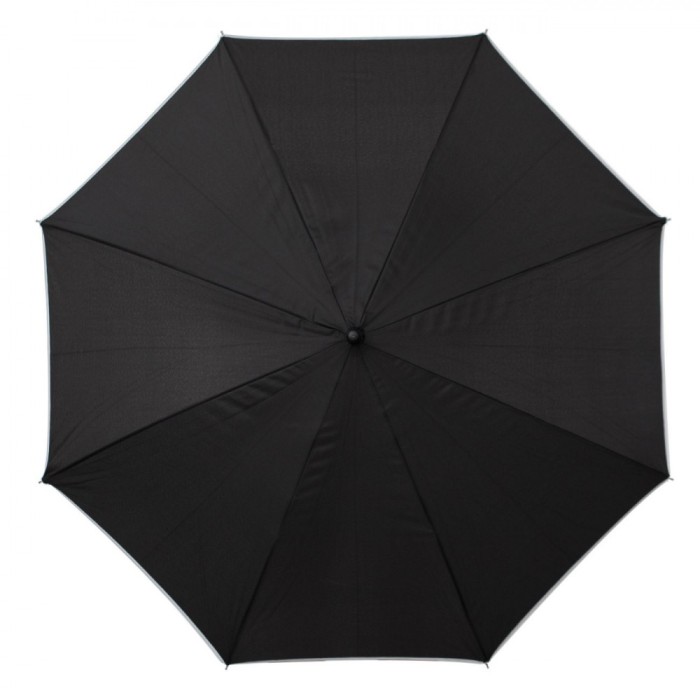 Umbrelă Ploaie, Automată, Margine Gri, Negru, 87cm