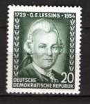 GERMANIA (DDR) 1954 &ndash; PERSONALITATI, G. E. LESSING, TIMBRU NESTAMPILAT, F123