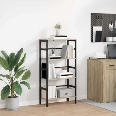 vidaXL Raft pentru cărți Stejar Sonoma 60 x 29,5 x 115 cm 883923 foto