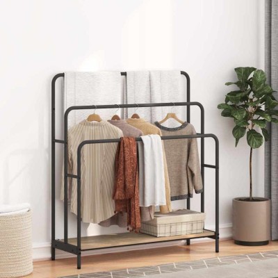 vidaXL Stativ pentru haine cu raft Stejar sonoma 90 x 30 x 100.5 cm 879942 foto