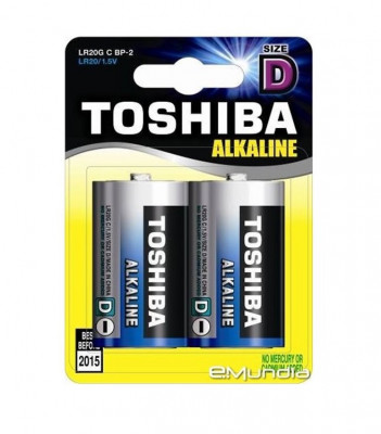 Baterie Toshiba Alkaline D R20 1,5V alcalina set 2 buc. foto